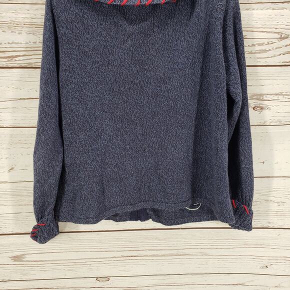 Tiara International Christmas Collection Blue Full Zip Sweater Size Large - Picture 13 of 13